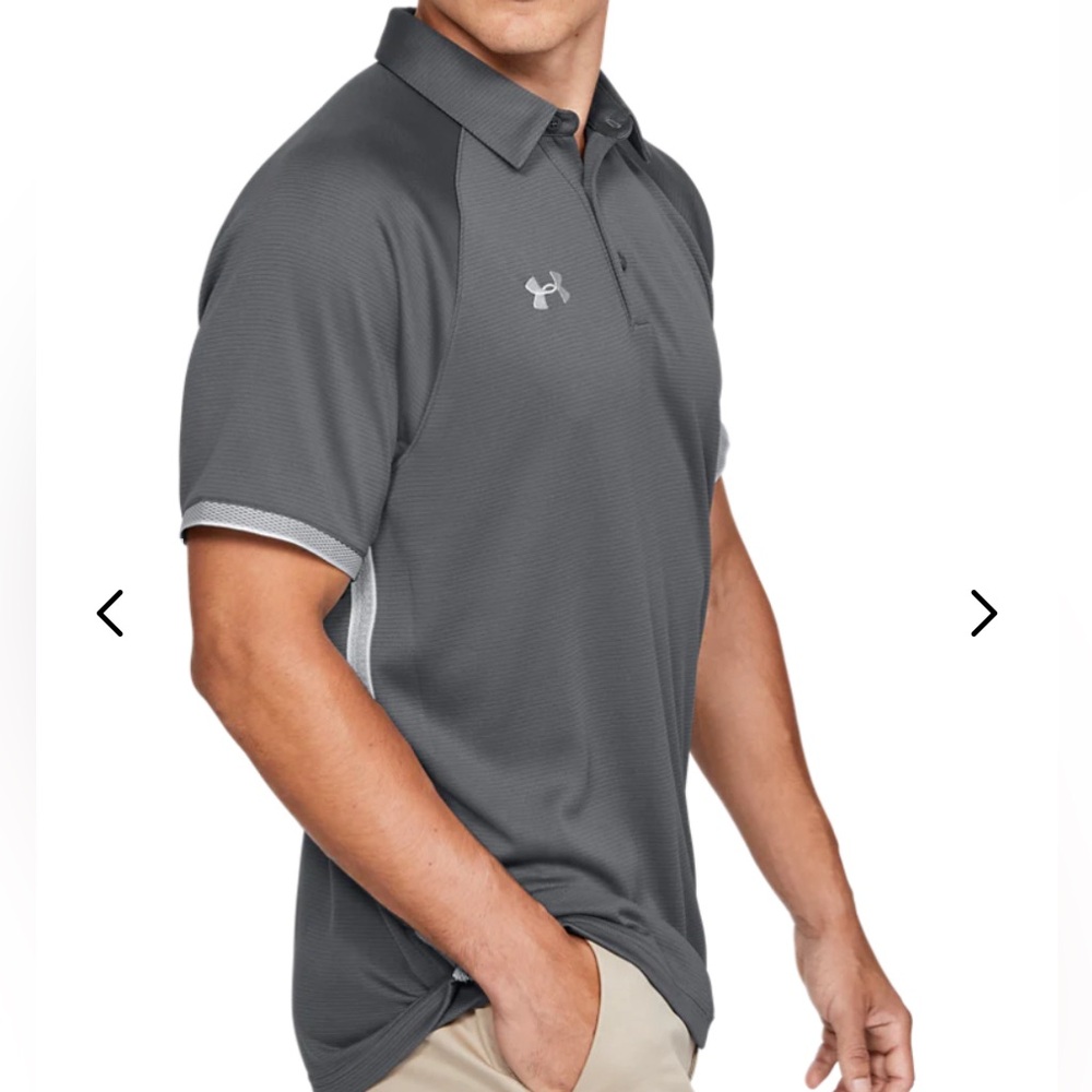 1306583 Under Armour Men's UA Rival Polo Graphite/White L